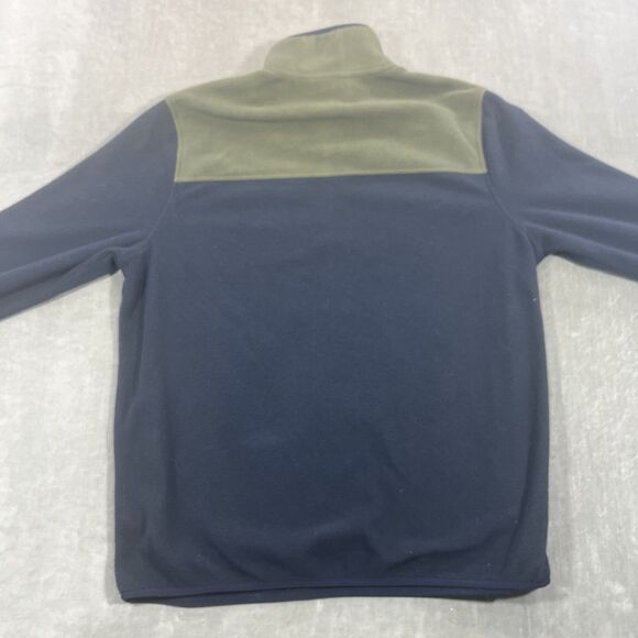 Brooks Brothers Mens Large Green Navy Quarter 1/4 Zip Pullover Fleece Shirt - Picture 6 of 6